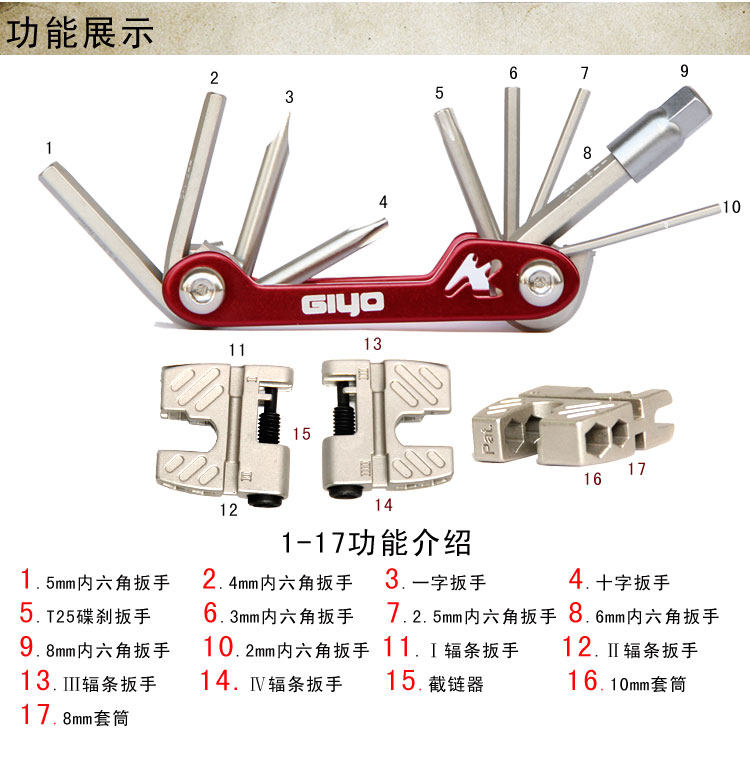 Tournevis pour réparation vélo GIYO - Ref 2295622 Image 7