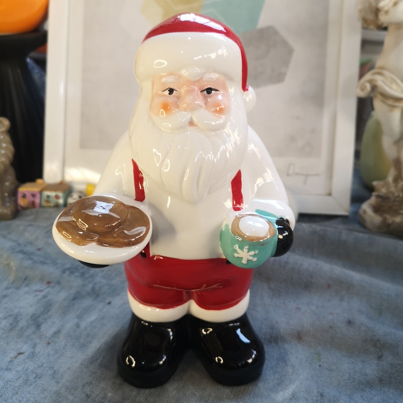 Ink Porcelain, Ceramic Crafts, Ceramic Santa Claus Figurines, Christmas Decorations