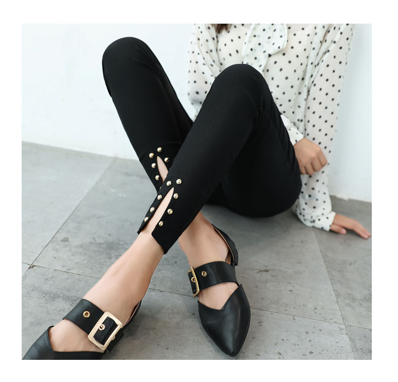Fat mm2018 quần legging nữ mùa thu mới cộng với phân bón XL 200 kg mỏng chân đen cao quần jean nữ ống rộng