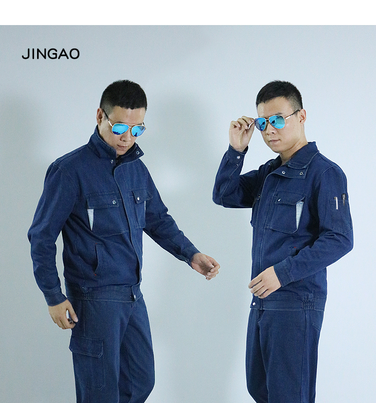 Thợ hàn quần áo phù hợp với quần áo cotton nam dày chống bỏng bảo hiểm lao động hàn mặc quần áo hàn xưởng xưởng quần áo làm việc đồ bộ ống rộng