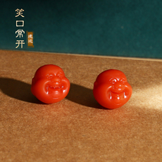 DIY аксессуары 高货保山南红笑佛 笑口常开 满色满肉 苏工精雕