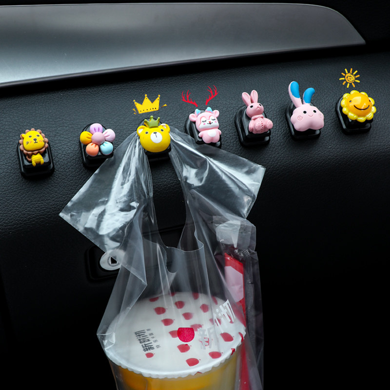 Car hook car seat back creative cartoon cute car back seat multi-function front row small hook￥