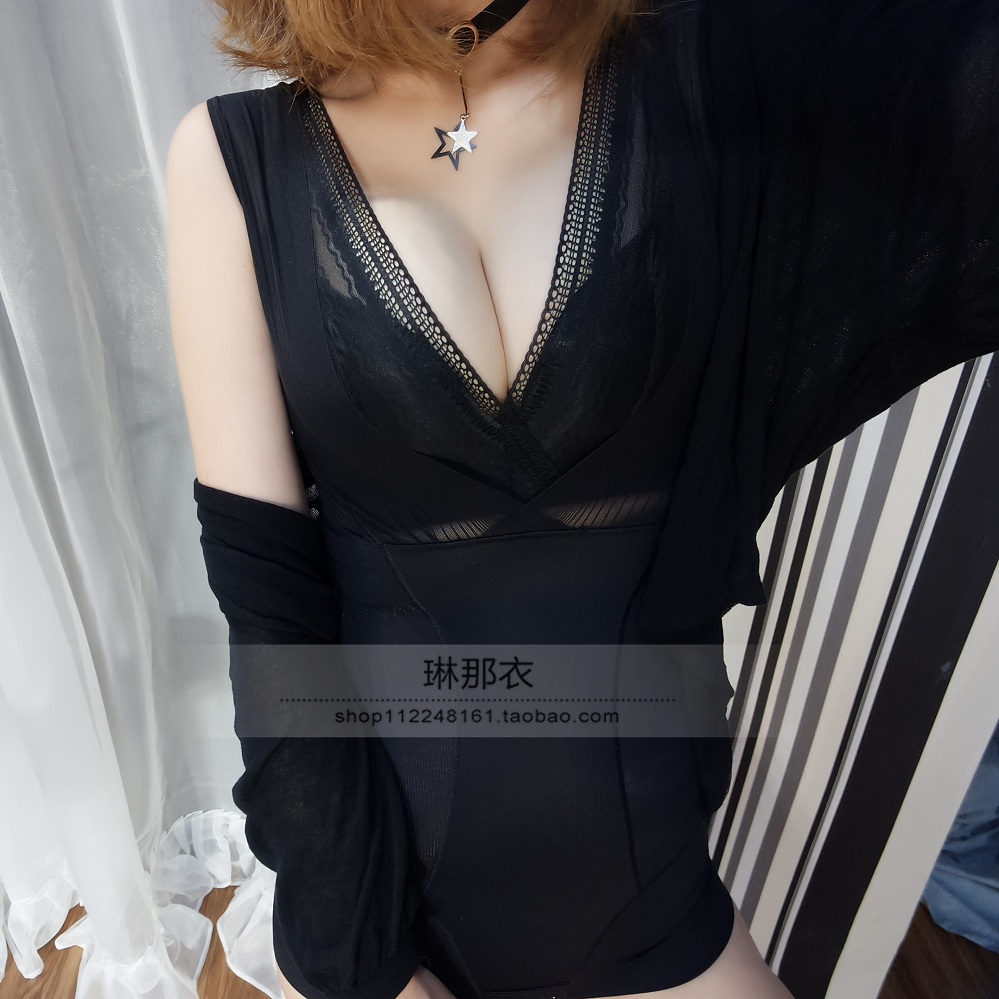 Lin Nai quản lý cơ thể áp lực nhẹ áp lực vi thân thiện với da bodysuit một mảnh quần áo mở khóa Ý nhập khẩu vải