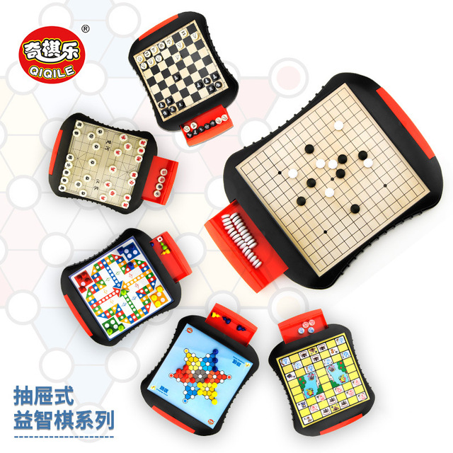 Children's Flying Chess Toy Drawer Gobang Magnetic Chinese Chess Educational Desktop Leisure Game Beast Chess