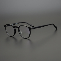 Niche texture plate Japanese hand-made irregular round glasses frame high myopia full frame frame