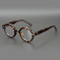 Master Art Fan Collection Japanese handmade small round frame wide leg thick frame high texture plate personalized round glasses