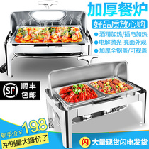 Buffet oven full steel square clamshell Buffy stove with electric heating insulated breakfast stove Tableware Hotel Insulated Boiler