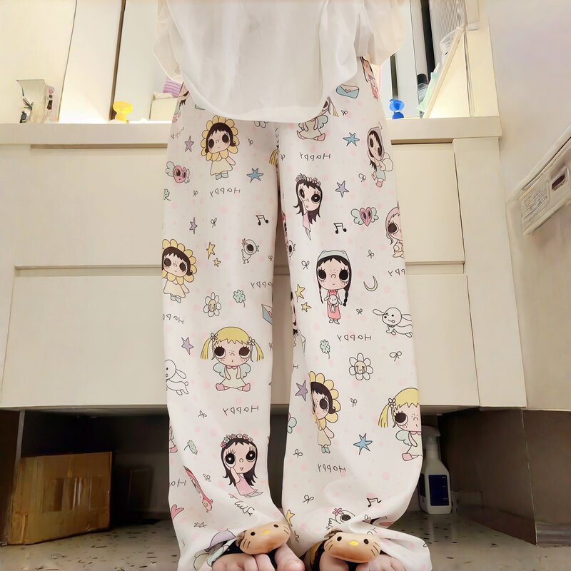 Japanese Lorz Xiaoyu Walking Pants Summer Thin Ice Silk Cool Pants Straight-Leg Home Sleep Pants Mosquito-Proof Pants Wide-Leg Pants Japanese Lorz Xiaoyu Walking Pants Summer Thin Ice Silk Cool Pants Straight-Leg Home Sleep Pants Mosquito-Proof Pants Wide-Leg Pants