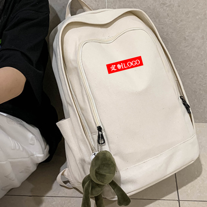 Customized LOGO schoolbag female student Korean version Harajuku lzzang rucksack large-capacity Japanese simple backpack