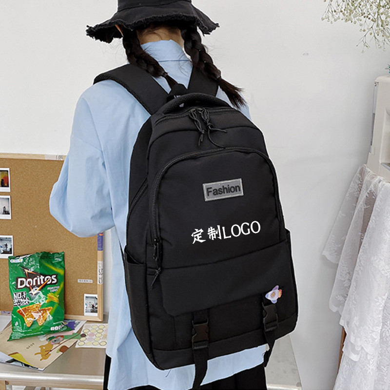 Student schoolbag female ins Korean version of the new large-capacity campus simple backpack junior high school student backpack male