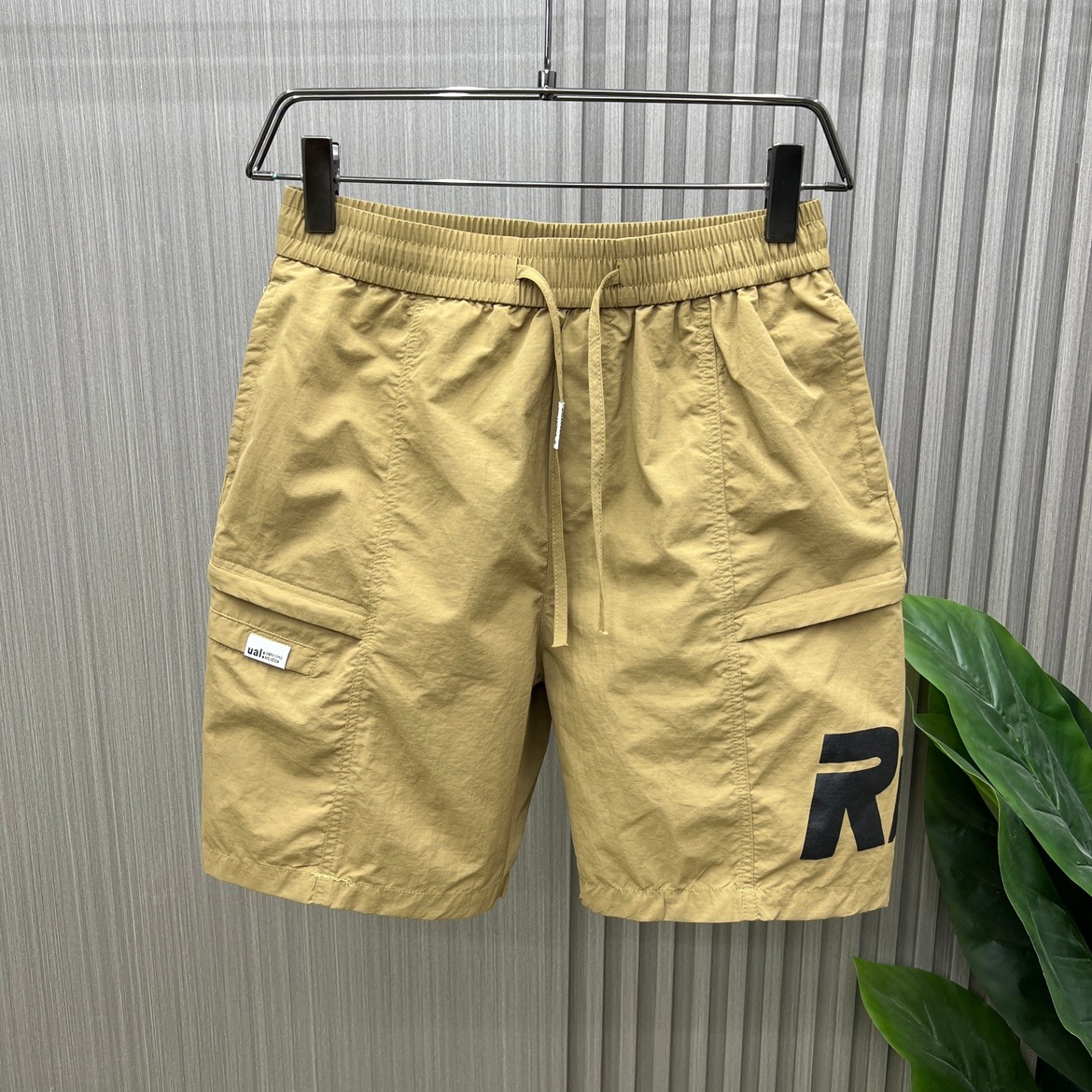 2023 Summer Work Shorts for Men's Korean Loose Middle Pants Fashion Letter Printed Large Pocket Casual Capris_voghion.com