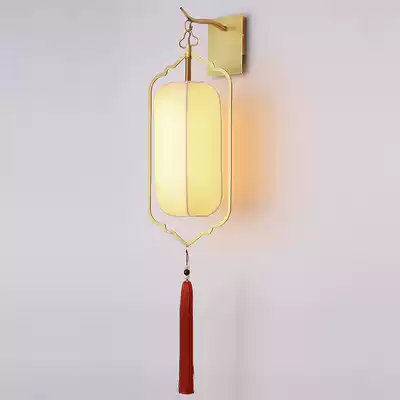 Modern new Chinese wall lamp Zen simple model room hotel corridor aisle living room background wall bedroom bedside lamp