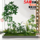 Simulated Landscaping with Green Plants for Window Decoration under Stairs, Green Plant Landscaping