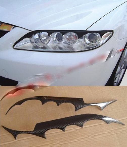 Apply a pure carbon fiber] Mazda6 LAMP BROW M6 SERRATED MENISCUS Eyebrow Horse 6 Sedan Car Light Brow Price
