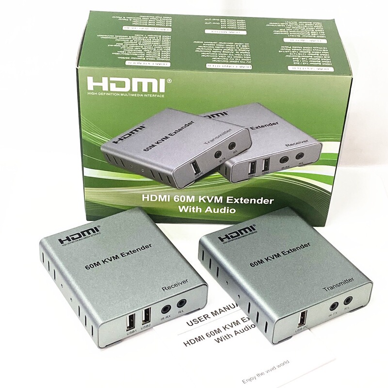 60m Kvm Extender Hd HDMI Host Video Recorder Network Cable Extender 1080P60Hz USB Keyboard and Mouse 60m Kvm Extender Hd HDMI Host Video Recorder Network Cable Extender 1080P60Hz USB Keyboard and Mouse