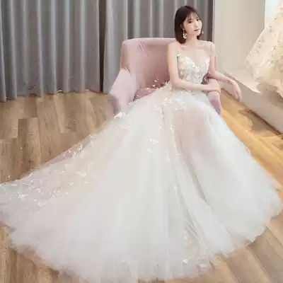 Wedding summer bridal bridal shoot wedding dress 2021 New Princess style dream small Man simple gauze dress sling