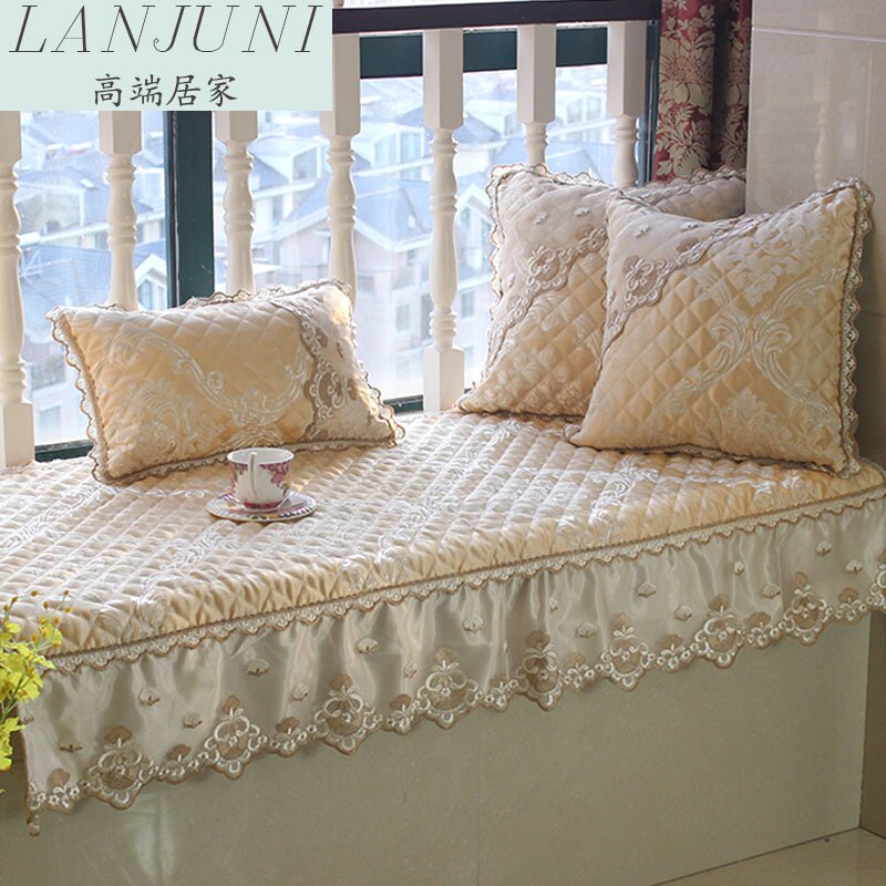 European-style bay window cushion window sill mat custom-made bedroom balcony cushion cushion tatami mat machine washable bay window blanket princess