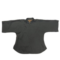 (Ancient Brocade·Embossed Top) 100 Mulberry Silk Ancient Cut Black Retro National Style Top