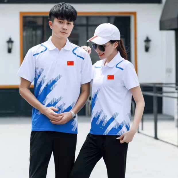 Trò chơi đội tuyển Trung Quốc sẽ được chơi vào mùa hè nam và nữ áo sơ mi tay ngắn nhóm áo phông thi đấu thể thao tùy biến - Thể thao sau