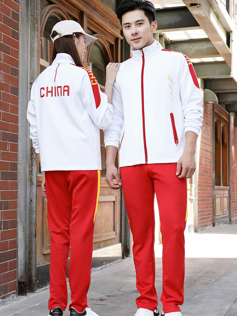 CHINESE TEAM SPORTSWEAR SPRING AND AUTUMN SUITS STUDENT CLASS UNIFORMS GROUP APPEARANCE UNIFORMS SPORTS MEETING OPENING CEREMONY COSTUMES AND AWARD UNIFORMS