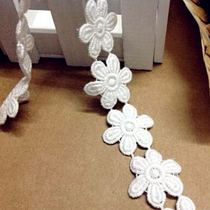 3cm wide cotton water soluble lace white little flowers Lei ribbon clothes fabric decorative accessories handmade diy accessories