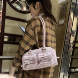 Ретро небольшая сумка подмышку с бантиком, сумка на одно плечо