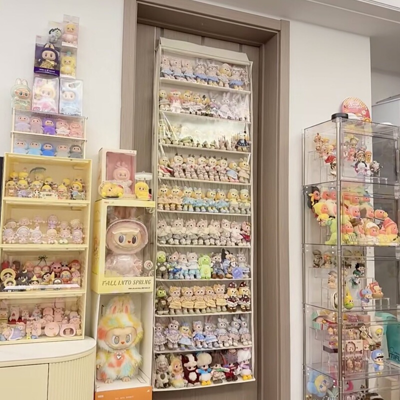 Ten-Layer Hanging Storage Bag for Cotton Dolls and Plush Toys, Transparent Dustproof Wall Hanging Behind the Door, Storage Solution for Stuffed Animals