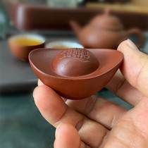 Purple Sand Big Red Gown Gold Dollar Treasure to get rich in gold and gold Wan Two major Yuan Baotea Water Nourishing Sculpture Tea Pamper Small Pendulum Pieces