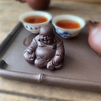 Purple Sand Tea Darling Sculpture Pendulum small number handmade boutique puff bubble Millver Little Buddhist monk Rohan Big belly Buddha can be raised