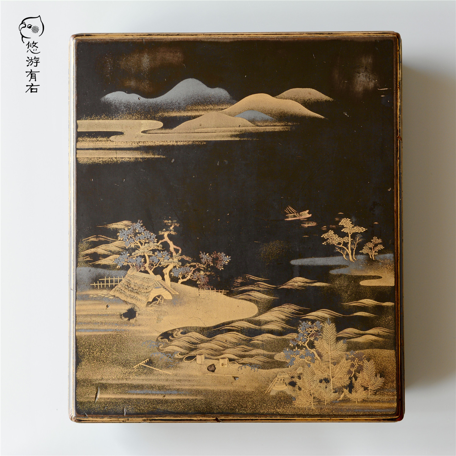 日本美術 香盒 螺鈿象嵌　木盒 O1CN01KsQtHe1v45lKLZ63f_!!