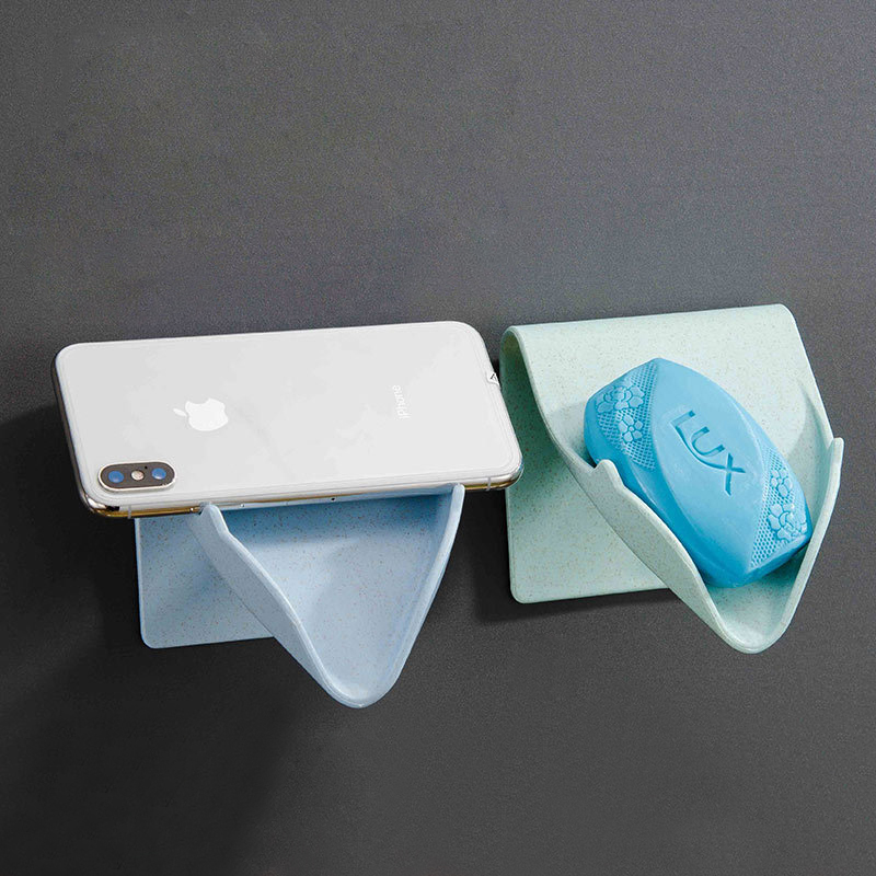 Creative Soap Box Soap Box Drain Water Wall-mounted Free Soap Box Dressing Room Bathroom Shelve Travel Soap