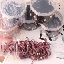 2019 New Leather Fascia Hair Rope Small Freshener Woman Tether Hair Band Hair Rope Girl Personality Leather Set Head Rope Leather Collar Hair Accessories