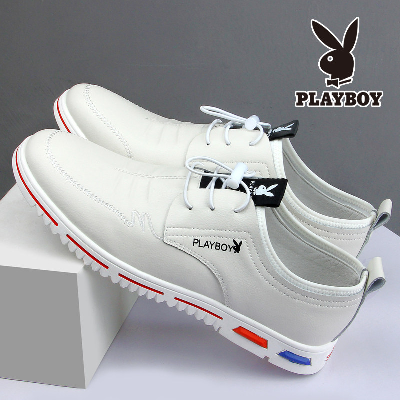Floral Playboy men's shoes 2022 new autumn heightening of genuine leather tide shoes 100 hitch white casual shoes business leather shoes