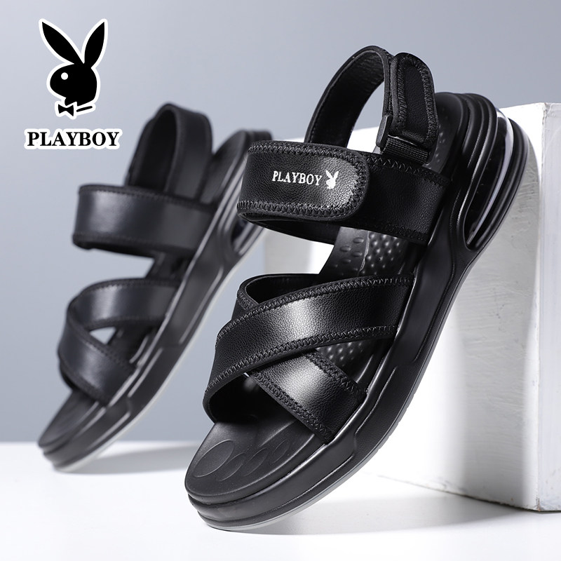 Floral Playboy men's shoes 2022 new youth shoes Men's summer sandals Genuine Leather Cool Tug Men Casual Beach Shoes