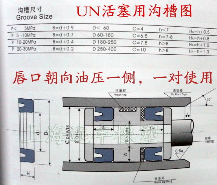 Vòng niêm phong Y -Sh hình con dấu dầu thủy lực/UNS240/245*(260/265/270/280)*12/16/18/20 phớt piston phốt cơ khí