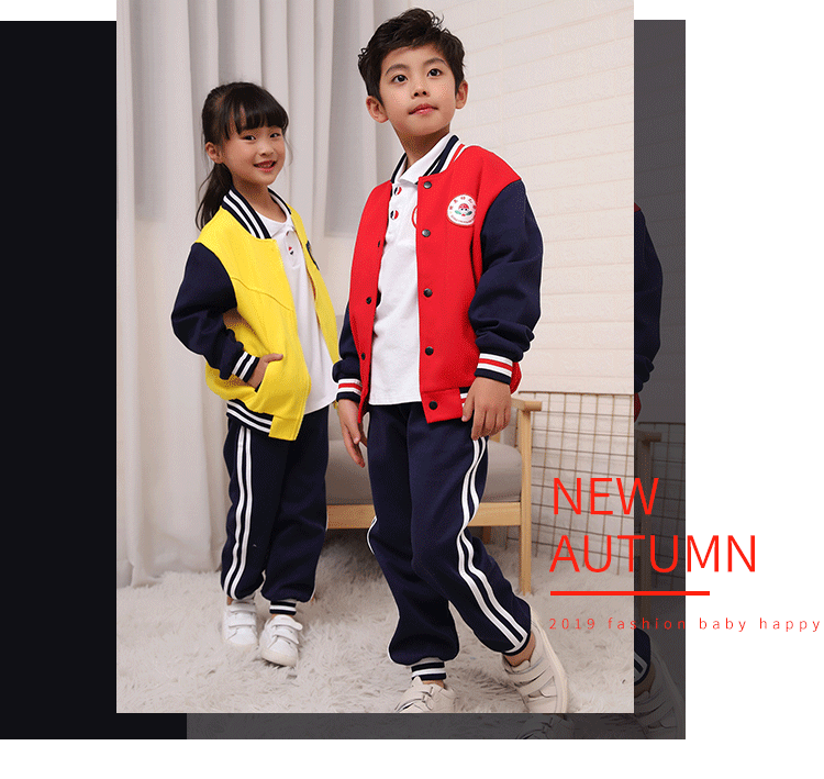 Quần áo mẫu giáo tùy chỉnh đồng phục trường tiểu học quần áo trẻ em cotton Quần áo thể thao ba mảnh Anh mùa xuân và mùa thu - Đồng phục trường học / tùy chỉnh thực hiện shop trẻ em