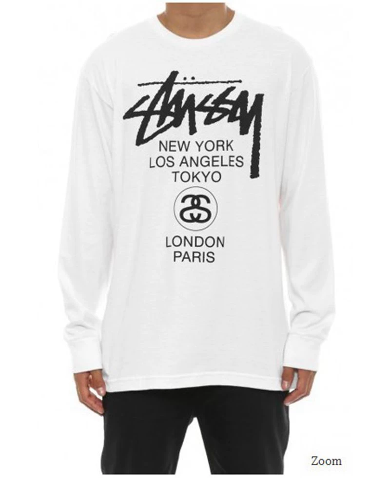 Meichao SS Australian version of male long -sleeved Tee black and white world patrol classic series