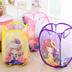 hộp trang điểm mini Thiết bị lưu trữ hộ gia đình cản trở loại net phim hoạt hình in hoa cô gái quần áo giỏ lưu trữ quần áo giỏ giặt quần áo hộp nhựa 3 ngăn Trang chủ