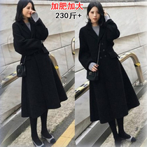 Fat sister 200 Jin woolen coat temperament age age women autumn winter dress 2020 new big hem woolen coat tide