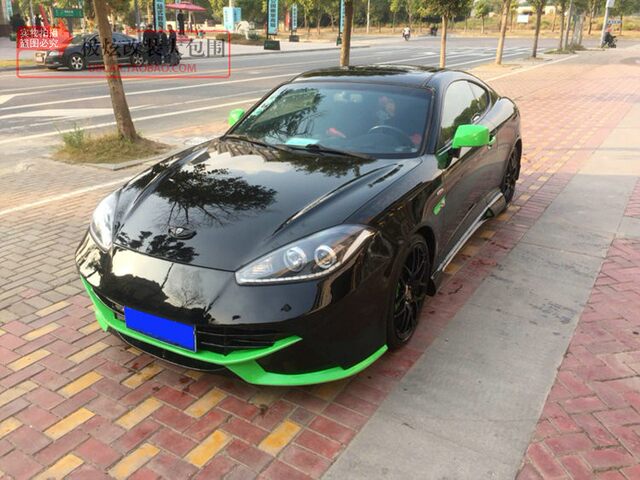 07-08 Model Hyundai Coupe Modified with B-Style Wide Body Kit, Lawrence Coupe Upgraded with Front and Rear Bumpers and Side Skirts