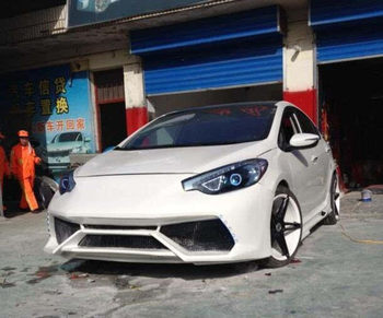 Suitable for 12-15 Kia K3 Modified Shark-Style Full Body Kit, 13-14 K3 Front and Rear Bumper Side Skirts Full Body Kit