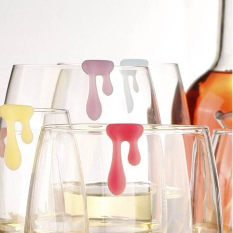 South Korea imported water drop wine glass mark recognizer cup distinguishing label mark Drenk Markers Drop