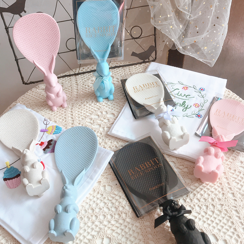 Japan Francfranc little rabbit rice spoon Peter rabbit can stand stereo rice cooker rice spoon non-stick rice spatula gift