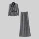 Free Belt 2026 Spring New Women's Fashion Slimming Two-Piece Business Style Suit Wide-Leg Pants Set Tx0179