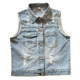 Denim vest for women 2022 spring and autumn loose solid color versatile vest with personalized fashionable waistcoat short vest