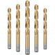 Titanium-coated high-speed twist drill bit lengthened stainless steel metal metal aluminium alloy drill bit 1-12mm ເພື່ອເປີດຮູ