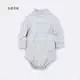 Mùa thu đông bé cổ cao jumpsuit cotton dài tay tam giác romper dày ấm ấm cổ cao túi quần áo rắm quần áo đồ ngủ