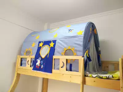 Pure cotton children's bed tent game house Time tunnel bed artifact Boy Castle shading anti-fall anti-mosquito net