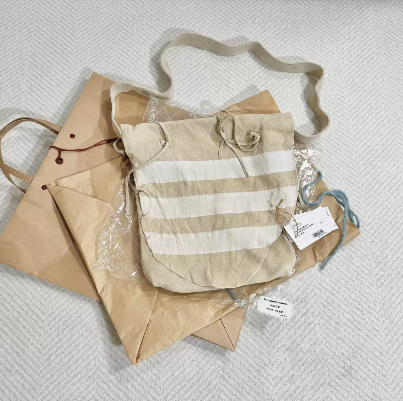 Visvim 23aw ICT Deerskin Shoulder Bag 鹿皮包挎包皮包Beige