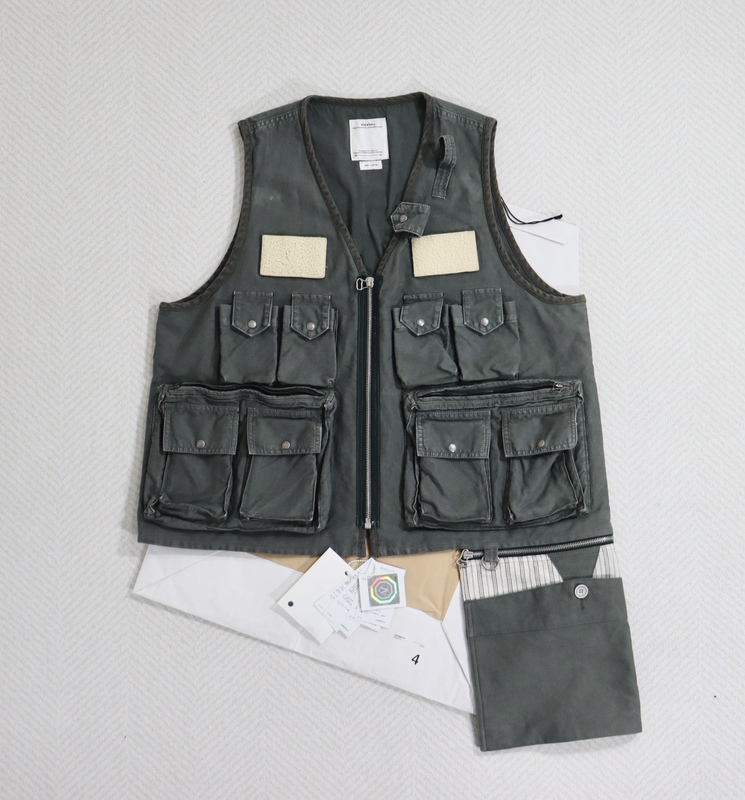 Visvim 19Aw Pilar Fisherman Vest First Generation Washed Fisherman Vest 4 Sizes